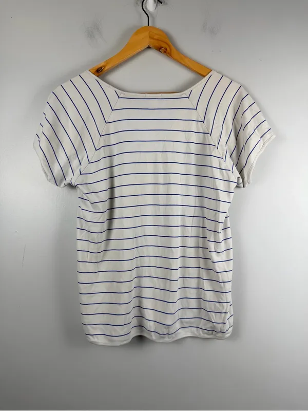 Lake Pima Short sleeve shirt in Cobalt stripe size medium - Image 4
