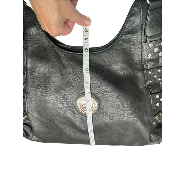No Brand satchel bag* Black/ Gold￼/ sequence * Grained Bag NWT - Image 7