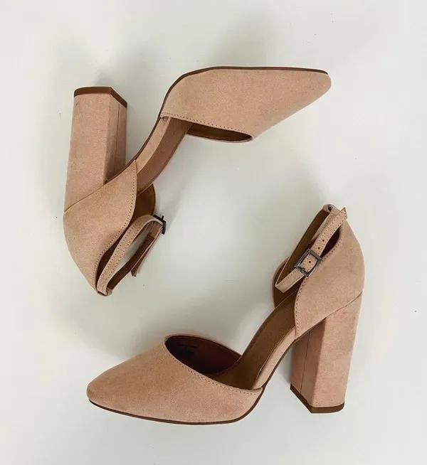ASOS Pleasant High Block Heels in Blush Pink | Size 7 - Image 8