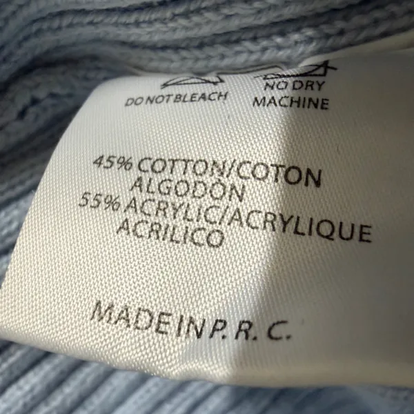 Brandy‎ Melville Baby Blue Button Cardigan Sweater Ribbed Preppy Academia - Image 4