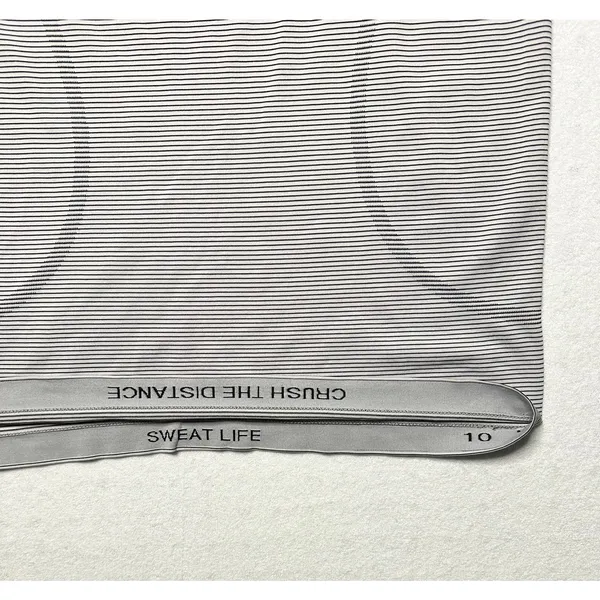 Lululemon Swiftly Tech Racerback Tank Top 10 Gray Stripe “Crush the Distance” - Image 3