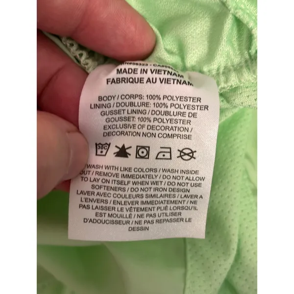 Nike Womens Running Shorts Large Mint Green Dri-FIT Mesh Athletic Athleisure - Image 8