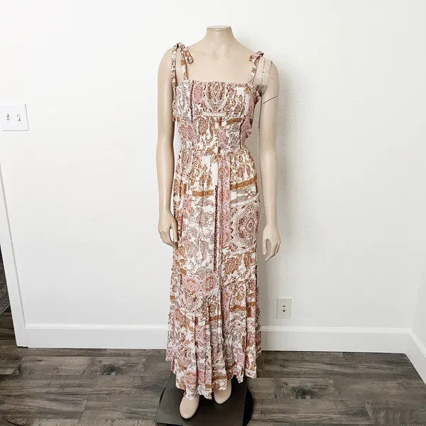[Vici Collection] Call Away Floral Maxi Dress Smocked Bodice NWOT Tiered Size XL - Image 3