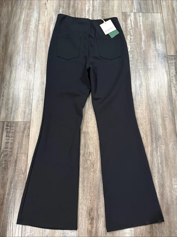 Halara Black Flex High Rise Back Side Pockets Slight Flare Size Petite Small NEW - Image 9