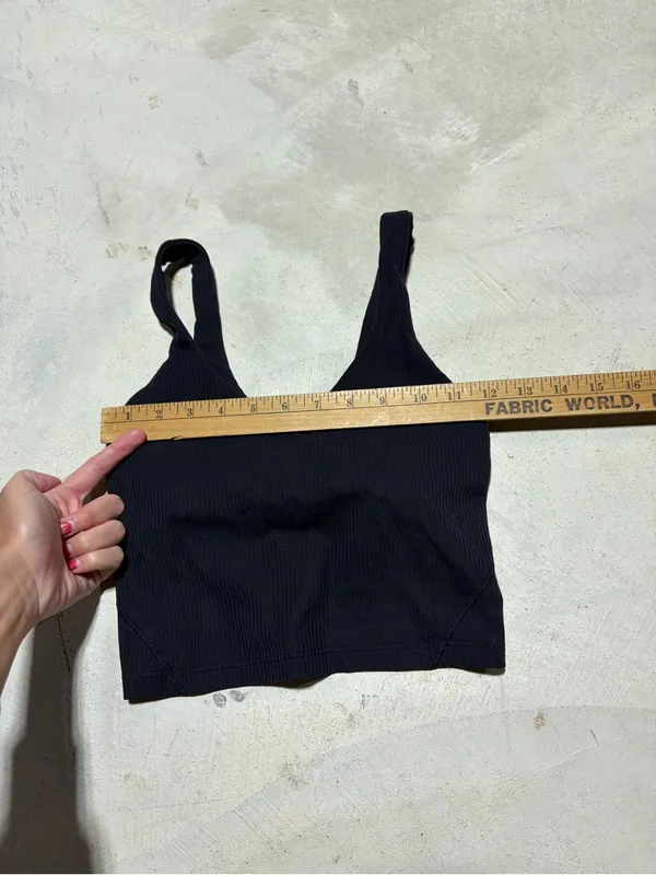 lululemon athletica Black ribbed align tank top cropped 2 - Image 2