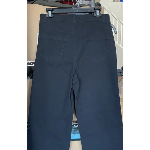 Old Navy Womens Pants Sz 10 High Rise Wide Leg Chino Dark Academia Preppy Grunge - Image 6