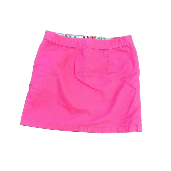 Anthropology‎ Vanessa Virginia Mini Cotton Skirt Size 4 Pockets Pink - Image 2