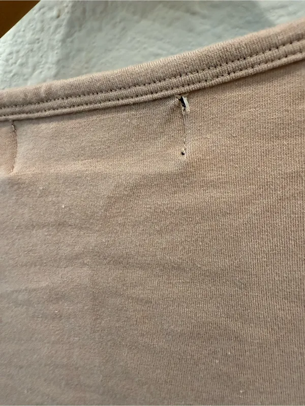 OW Collection Taupe Long Sleeve Thong Bodysuit Medium - Image 7