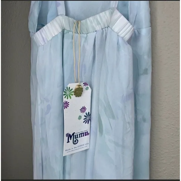 Show me your Mumu halter Maxi dress SMALL baby blue bridesmaid sleeveless - Image 4