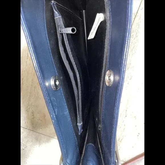 Paule Clement Vintage Bag‎ Black Leather Metal Loop Handle HandMade In Morocco - Image 6