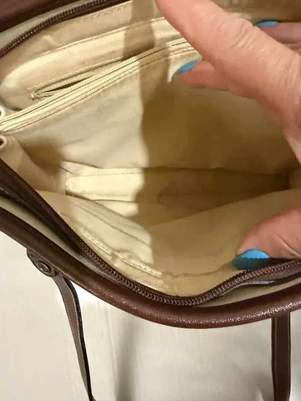 Vintage Rampage Beige Brown Shoulder Bag Classic 90s Y2K Structured Purse - Image 10