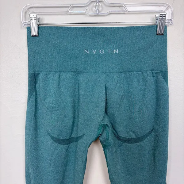 NVGTN Teal Contour Seamless Leggings Athleisure Gym High Waist Size Medium‎ - Image 7
