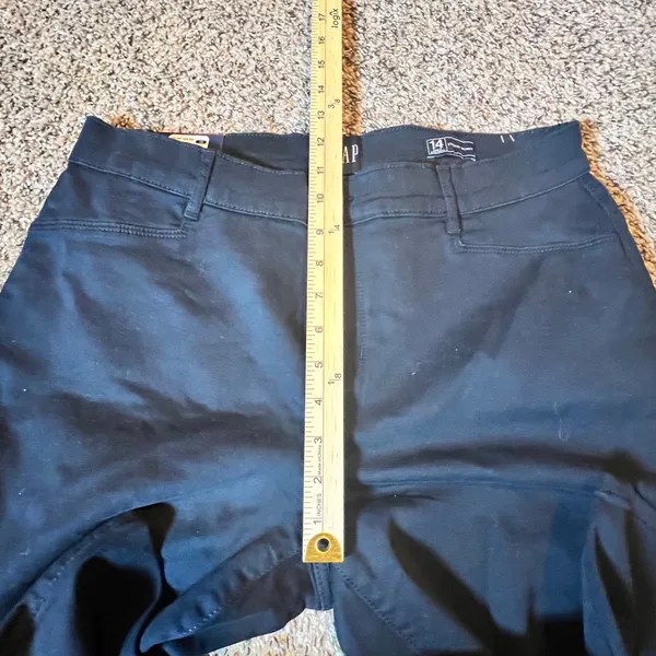 Gap‎ Womens Stretch Skinny Pants Black Cotton Blend Trousers Size 14 QLP1122S - Image 7