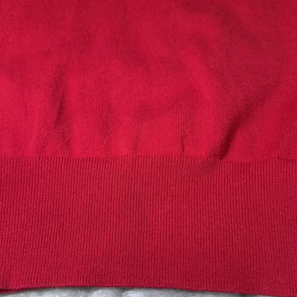Lands End Womens Size Small Red Supima Cotton Blend Short Sleeve Sweater Top - Image 7