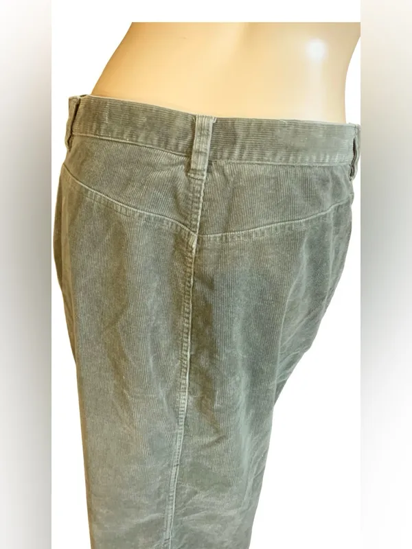 Jones New York Sage Green Corduroy Cotton Blend Maxi Skirt (10) - Image 6