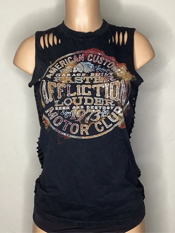 New. Affliction black tee. Small. Retails $58 - Image 4