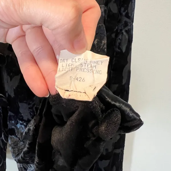 Rabbit Rabbit Designs Vintage Black Burnout Velvet Floral Jacket 20 Whimsigoth - Image 8