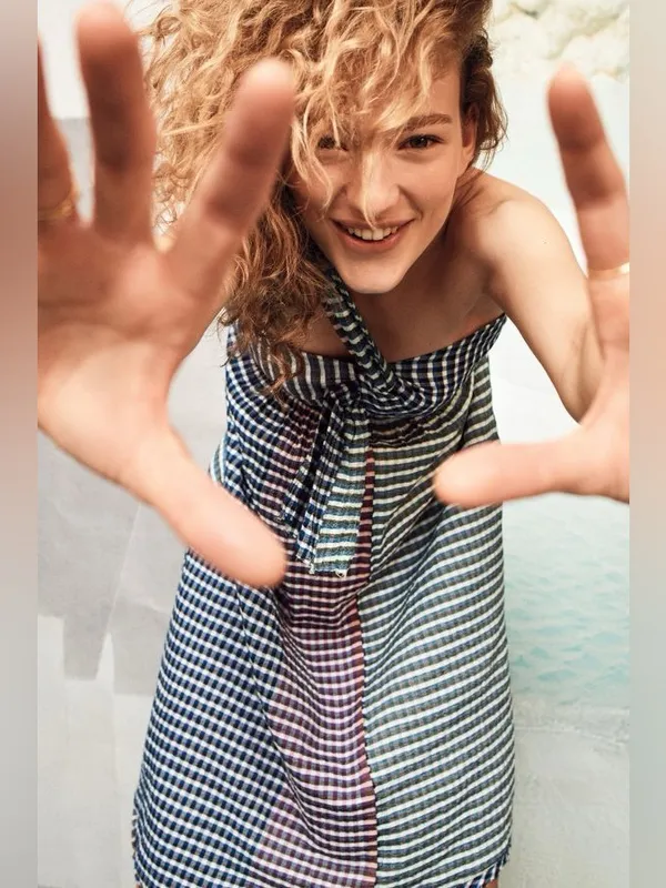 Anthropologie Maeve Waverly Dress Bohemian Gingham Patchwork Cottagecore - Image 2