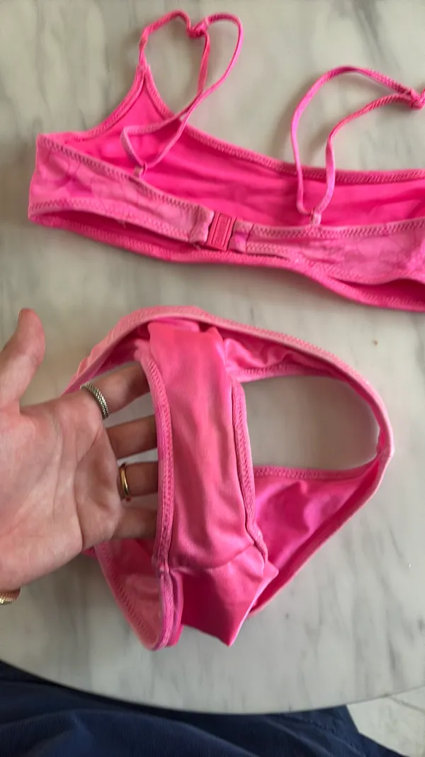 Pink Floral Triangl Set Bikini - Image 3