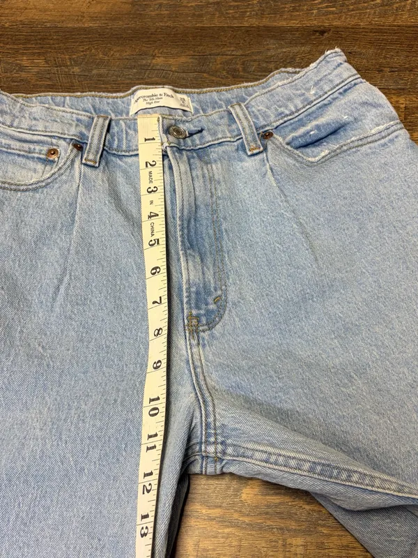 Abercrombie & Fitch the 80s Mom High Rise Jeans Women's 28/6L Retro Pleated - Image 5