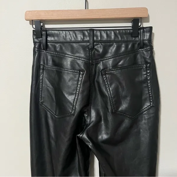 Abercrombie Criss Cross Waistband Vegan Leather 90s High Rise 27 XS - Image 5
