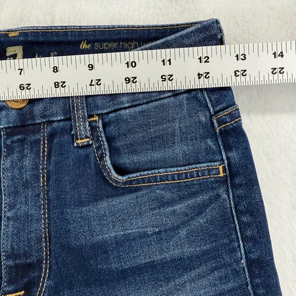 7 For All Mankind The‎ Super High Waist Skinny Jeans Dark Wash Size 25 - Image 2