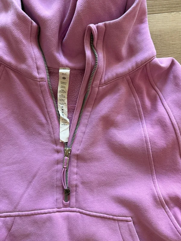 Pink Lululemon Scuba Half-Zip Hoodie - Image 3
