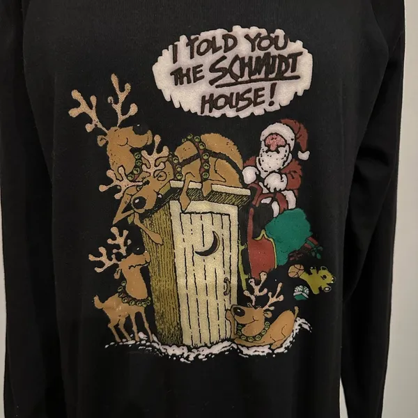 Christmas Funny Santa Holiday Sweatshirt Size XLarge. Unisex - Image 4