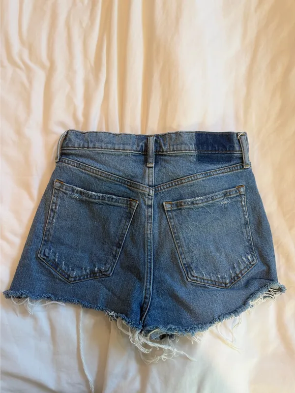 Abercrombie High-Rise Denim Mom Shorts - Image 2