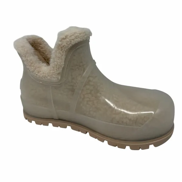 Ugg Raincloud Clear Waterproof Rubber Wool Lined Rain Boots Natural Size 7 NWOT - Image 12