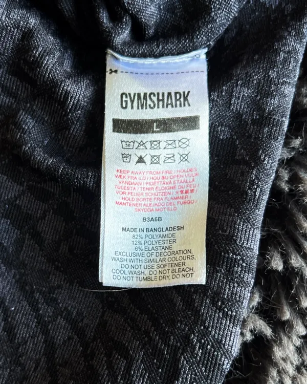 Gymshark Black Textured Seamless Scrunch Leggings Size L - Image 4
