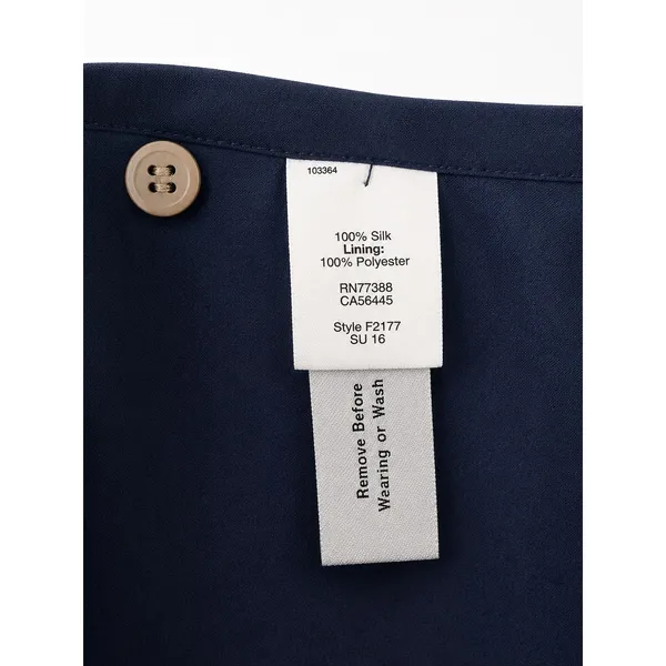 Madewell Silk Island Skirt Navy Pockets Button Front Shirttail Hem Silk XS - Image 7
