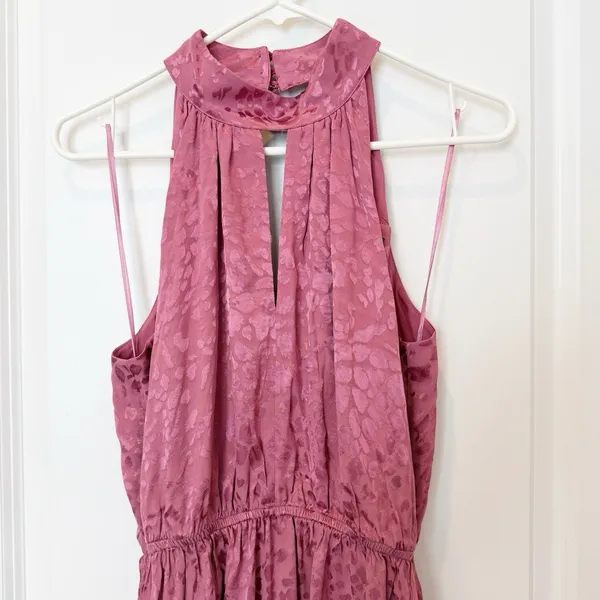 Anthropologie Burnout‎ Halter Mini Dress Size Medium Romantic Coquette Fairy - Image 2