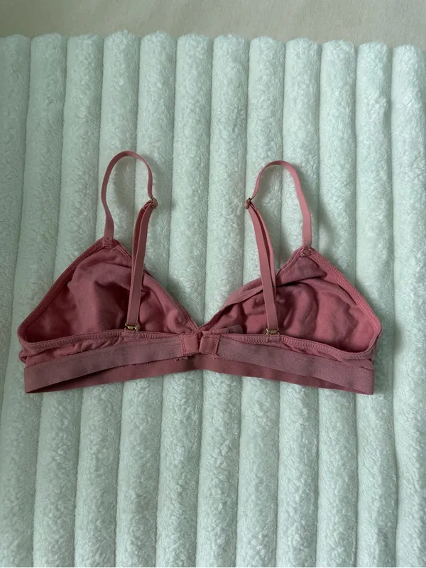 Madewell Dusty Rose Wireless Triangle Bralette - Image 3