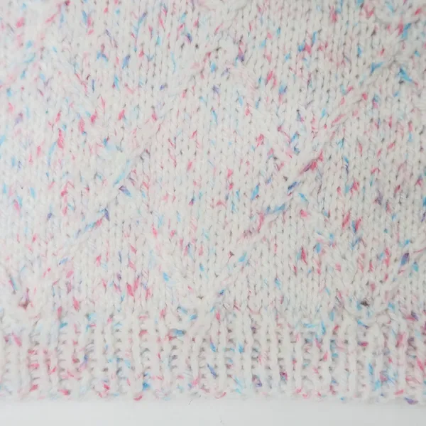 Vintage Homemade Pink & Blue Speckled Knit Sweater - Image 5