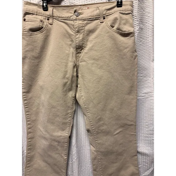Levi's 550 Relaxed Boot Cut‎ Women Khaki Cotton Spandex Jeans Size 12 M - Image 4
