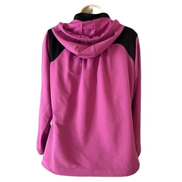Women’s Y2K Vintage Nike Full Zip Jacket - Magenta Size Large - Image 3