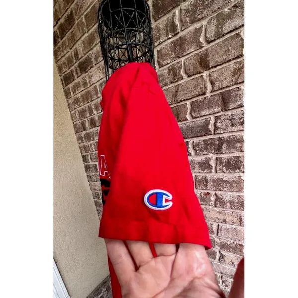 Champion Vintage Georgia Bulldogs T Shirt Large Red Short Sleeves Embroi… - Image 8