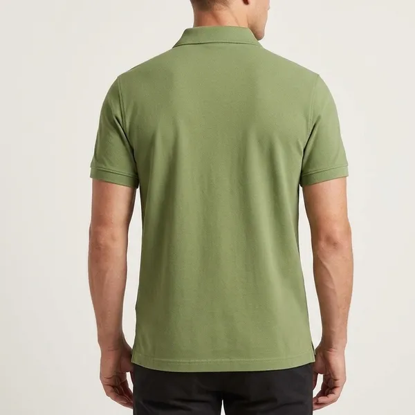 Banana Republic Men’s Green Elephant Logo Stretch Polo Shirt Size Medium - Image 2