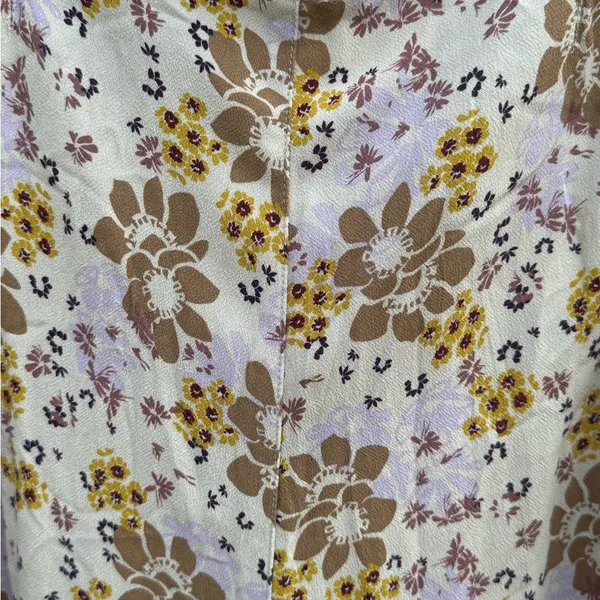 Free People Can't Take My Eyes Off Of You Flared Pants Floral Beige Size Large - Image 9