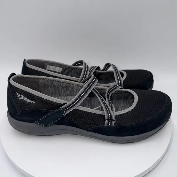 Dansko Womens Hazel Black Suede Mesh Mary Jane Flats Sneakers Size 42 11.5-12 - Image 2