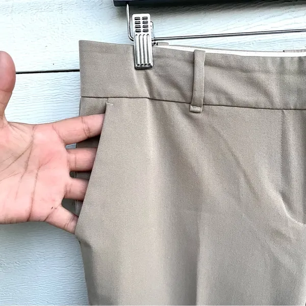 Ann Taylor Womens Pants Trouser Beige Wide Leg Career Pockets Flat Front 10 - Image 6