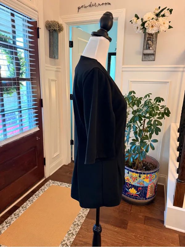 Milly Penzance NWOT Chic Open-Front Open 3/4 Sleeve Black Blazer Cardigan - Image 3
