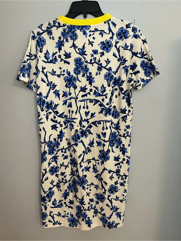 Tory Burch Yellow and Blue Floral Baroque Mini‎ Dress - Image 2