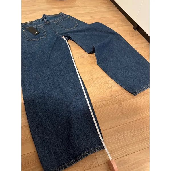 7 For All Mankind Womens High Waisted Barrel Leg Jeans Blue Denim Size 28 NWT - Image 5