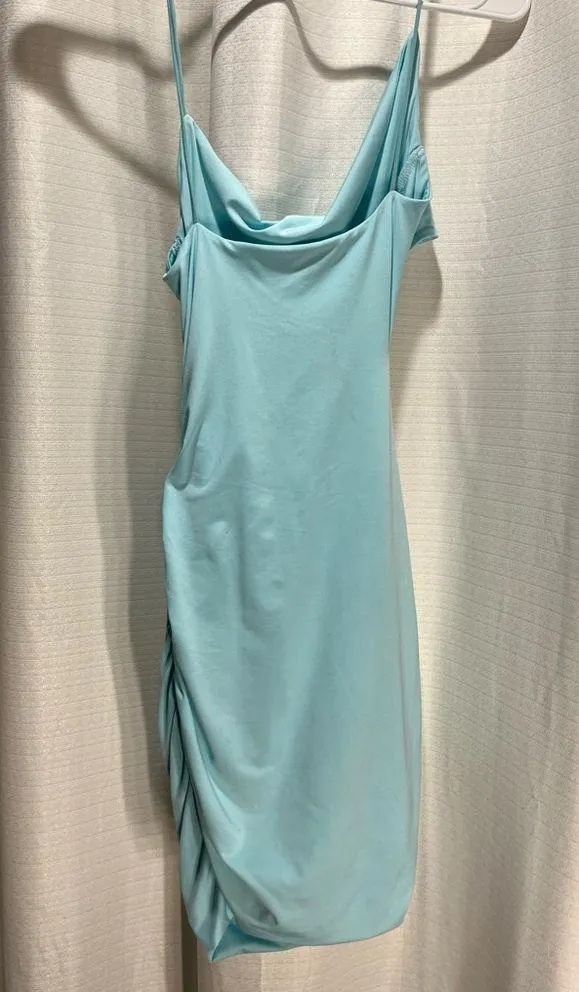 Blue cut out dress - Image 6