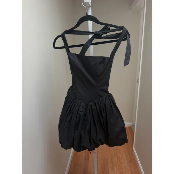 NEW Babyboo Marcia Mini Dress Bubble Hem Black Size XS - Image 5