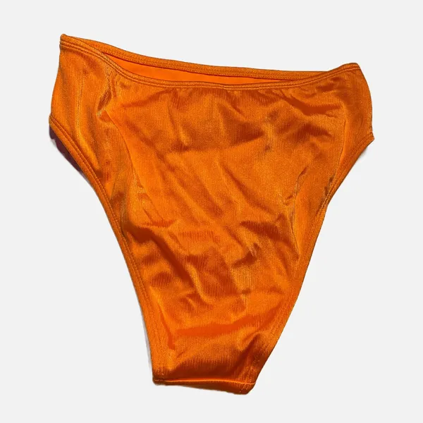 Wild Fable Bikini Bottoms Womens S Orange NWT High Waist‎ Cheeky Retro - Image 4