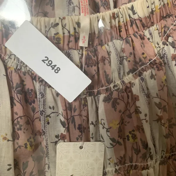Free People Women's Size‎ Small Boho Vintage Lover Babydoll Top Floral Blouse - Image 8