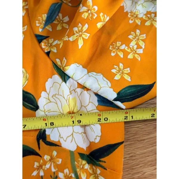 Rachel Rachel Roy Marigold Floral Flutter Sleeve Midi Dress L - Image 5